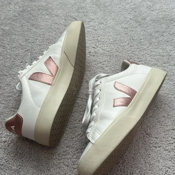 Veja Campo Chromefree Leather White Nacre - Picture 4 of 6